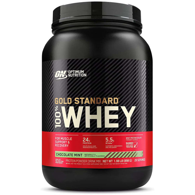 Gold Standard 100% Whey Protein, Chocolate Mint, 2 LB - Optimum Nutrition - Optimum Nutrition