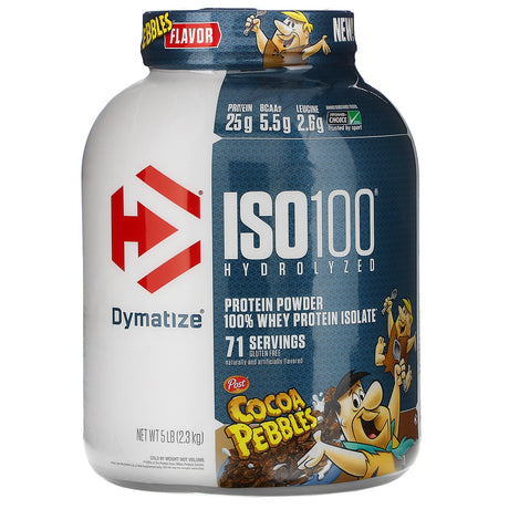 Dymatize ISO 100 Hydrolyzed Whey Protein Isolate, Cocoa Pebbles, 5 LB - Dymatize