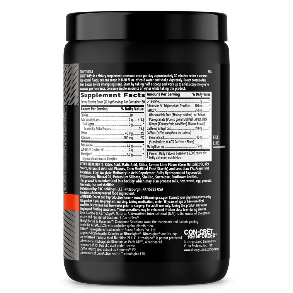 GNC AMP TRI-PHASE LEMON LIME