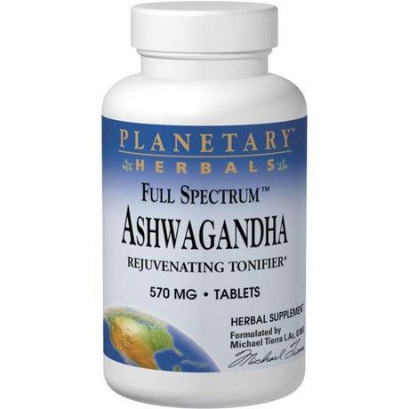 Planetary Herbals Full Spectrum Ashwagandha, 570 mg, 60 Tablets - Planetary Herbals