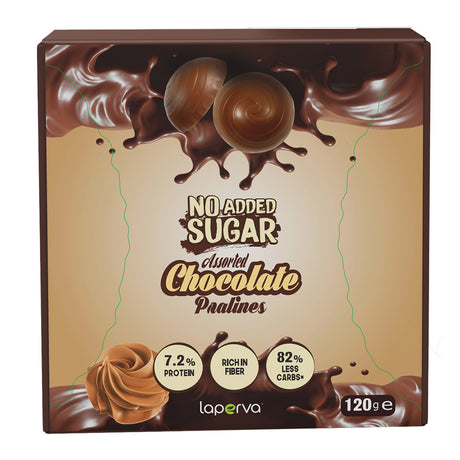 Laperva Chocolate Pralines, No Added Sugar, 120 Gm - Laperva