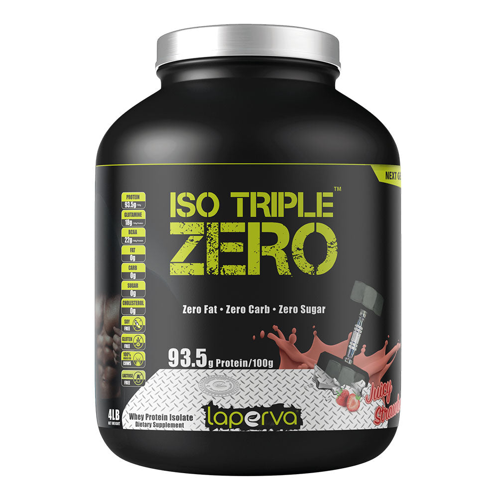 Laperva Iso Triple Zero Next Generation Whey Protein, Strawberry, 4 LB - Laperva