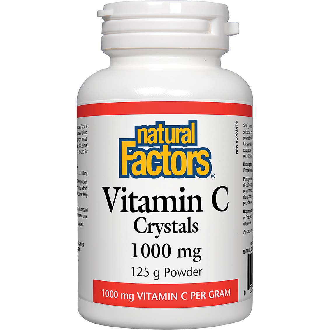 Natural Factors Vitamin C Crystals, 1000 mg, 125 Gm - Natural Factors