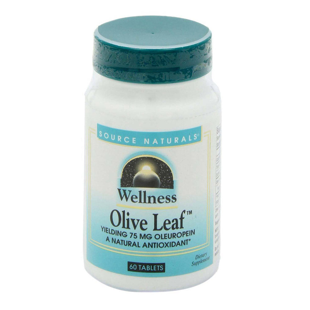 Wellness Olive Leaf, 75 mg, 60 Tablets - Source Naturals - Source Naturals