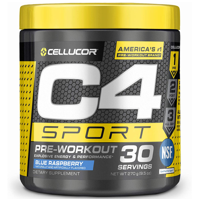 Cellucor C4 Sport, Blue Raspberry, 30 servings - Cellucor