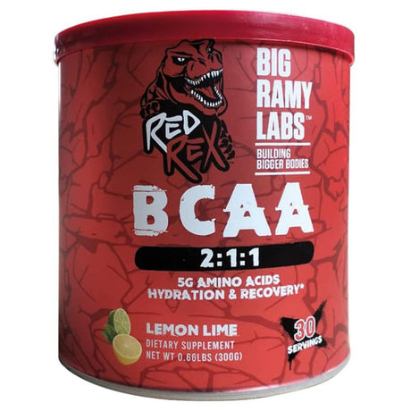 Big Ramy Labs Red Rex BCAA, Lemon Lime, 300 Gm - Big Ramy Labs Redrex