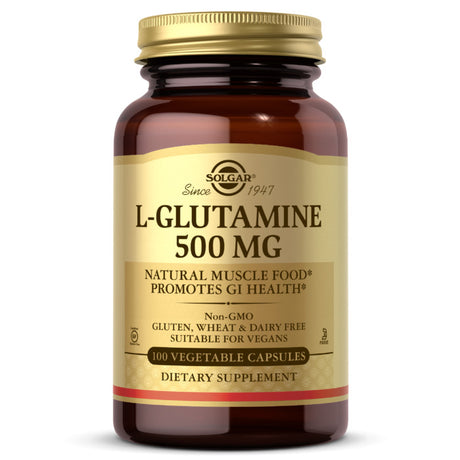 Solgar L-Glutamine, 500 mg, 100 Vegetable Capsules - Solgar