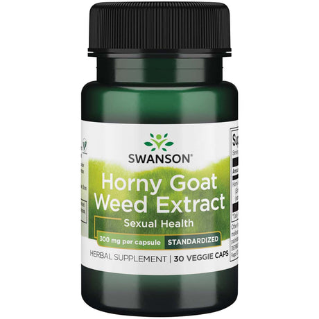 Swanson Horny Goat Weed Extract, Standardized, 300 mg, 30 Veggie Capsules - Swanson