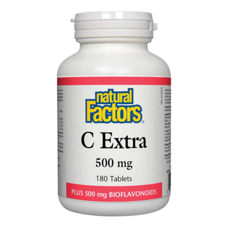 Natural Factors Extra Vitamin C, 500 mg, 180 Tablets - Natural Factors