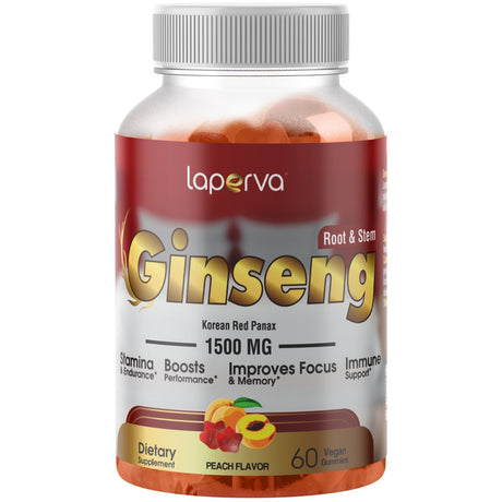 Laperva Ginseng, 1500 mg, 60 Veggie Gummies - Laperva