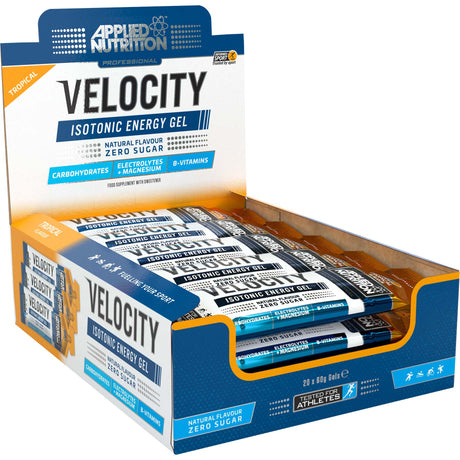 Applied Nutrition Isotonic Energy Gel, Tropical, Box of 20 Pieces, Velocity - Applied Nutrition