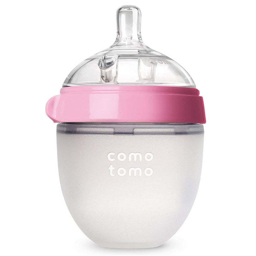 Comotomo Natural Feel Baby Bottle, Single Pack, Pink, 150 ML - Comotomo