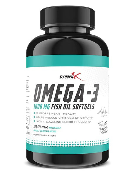 Omega-3 Fish Oil, 1000 mg, 100 Softgels, Dynamik Muscle - Dynamik Muscle