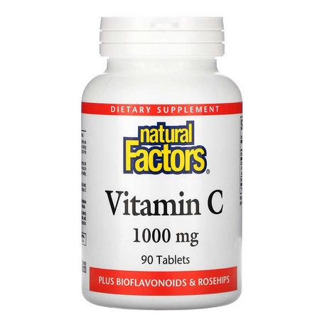 Vitamin C Plus Bioflavonoids & Rosehips, 1000 mg, 90 Tablets - Natural Factors - Natural Factors