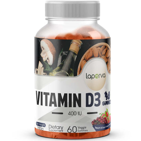 Laperva Vitamin D3 400 IU Veggie Gummies, 60 Gummies - Laperva