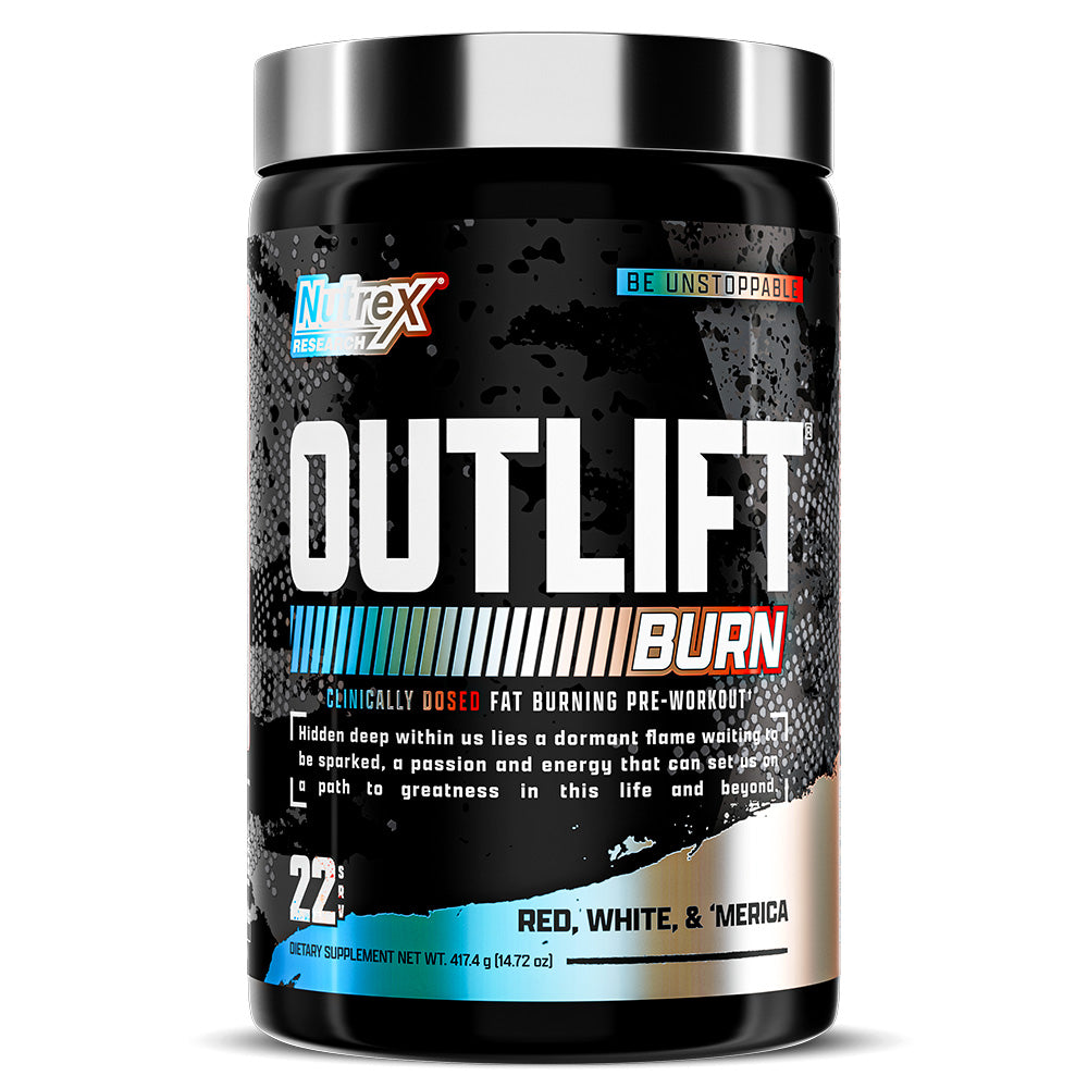 Nutrex Research Outlift Burn, Red, White & Blue, 22 - Nutrex Research