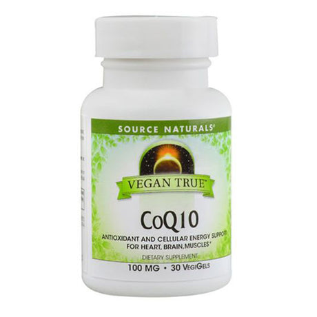 Source Naturals Vegan True CoQ10, 100 mg, 30 Vegetarian Softgels - Source Naturals