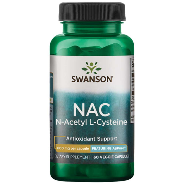 Swanson N-Acetyl Cysteine, 600 mg, 60 Veggie Capsules - Swanson