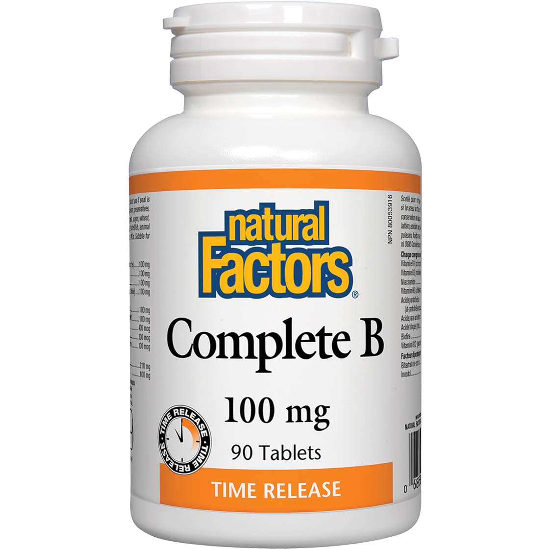 Complete B, 100 mg, 90 Tablets, Natural Factors - Natural Factors