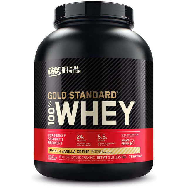 Gold Standard 100% Whey Protein, French Vanilla, 5 LB - Optimum Nutrition - Optimum Nutrition