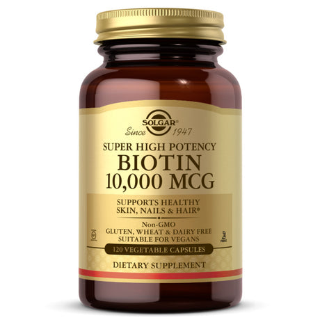 Solgar Biotin, 10000 mcg, 120 Vegetable Capsules - Solgar