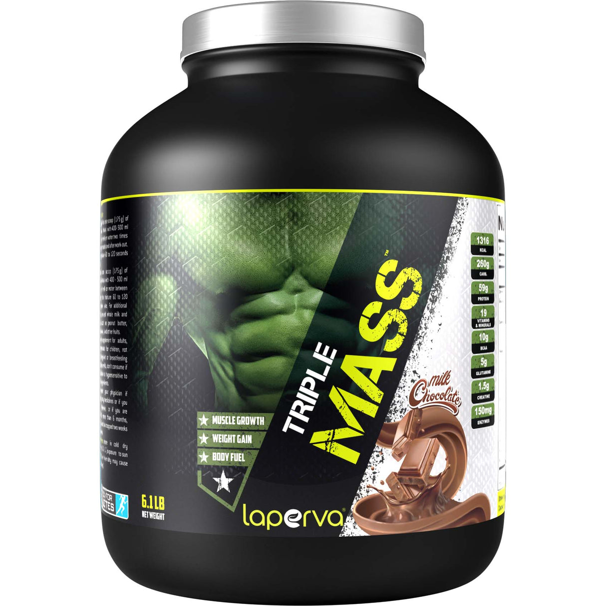 Laperva Triple Mass Gainer, 6 LB, Milk Chocolate - Laperva