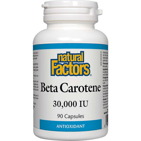 Beta Carotene, 30000 IU, 90 Capsules - Natural Factors - Natural Factors