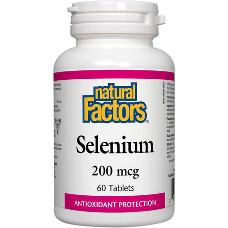 Selenium, 200 mcg, 60 Tablets, Natural Factors - Natural Factors