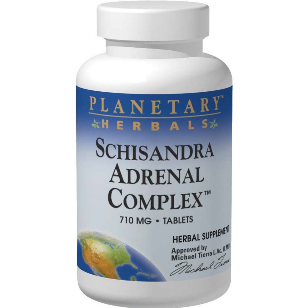 Schisandra Adrenal Complex, 710 mg, 60 Tablets - Planetary Herbals - Planetary Herbals