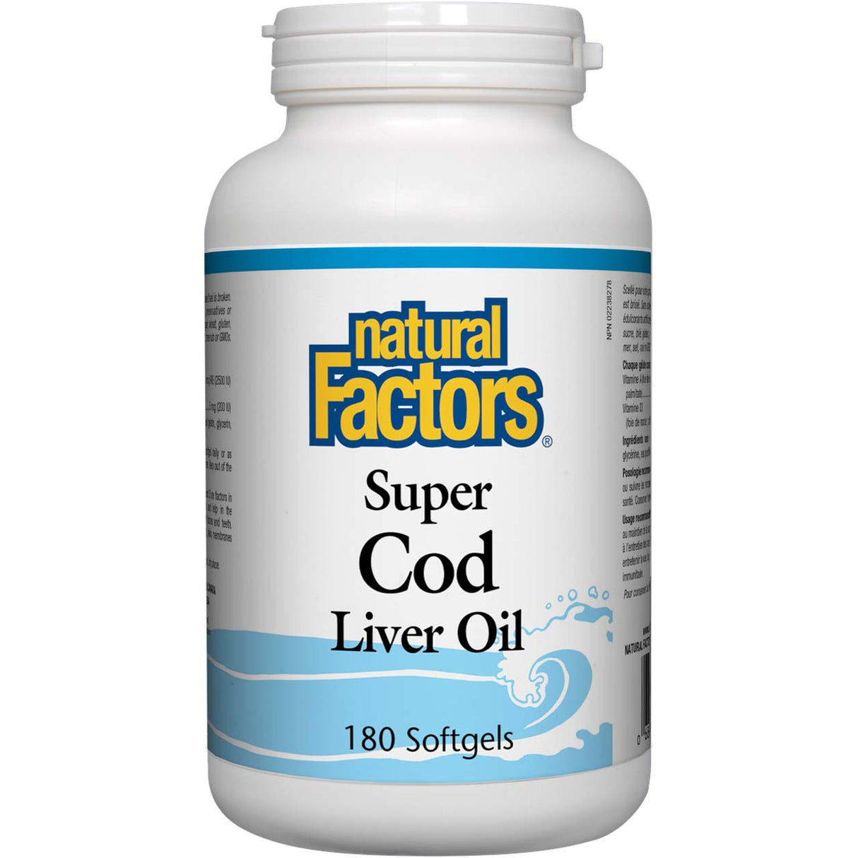 Super Cod Liver Oil, Natural Factors, 180 Softgels - Natural Factors