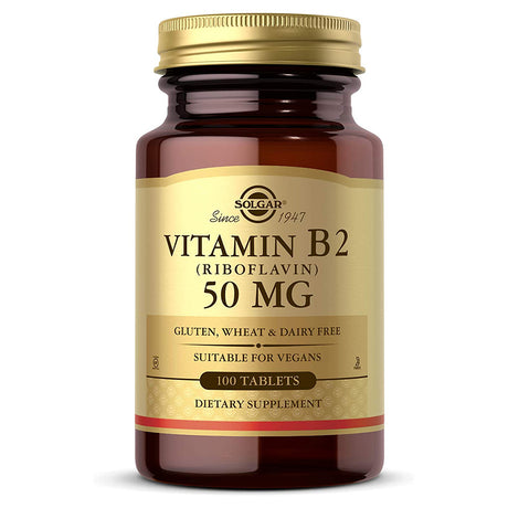 Solgar Vitamin B2 Riboflavin, 100 Tablets, 50 mg - Solgar