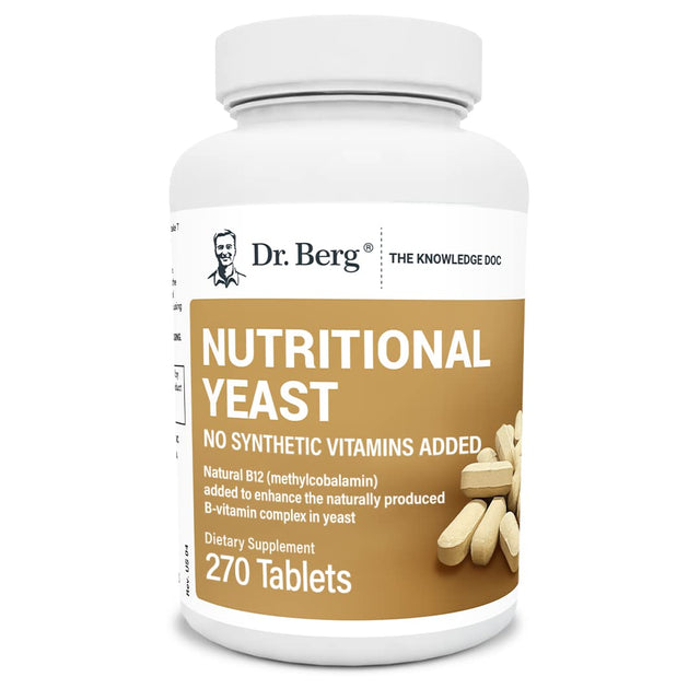 Nutritional Yeast, Dr. Berg, 270 Tablets - Dr. Berg’s