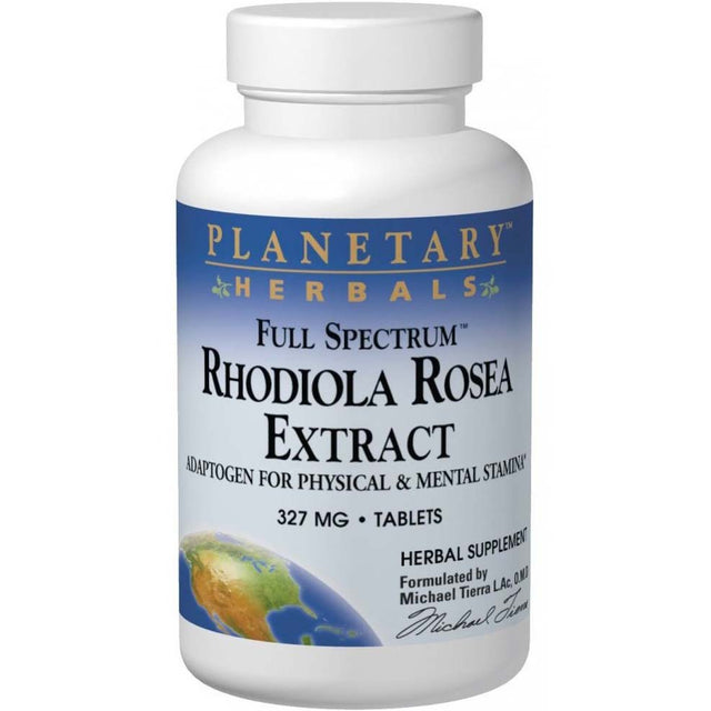 Planetary Herbals Full Spectrum Rhodiola Rosea Extract, 327 mg, 60 Tablets - Planetary Herbals