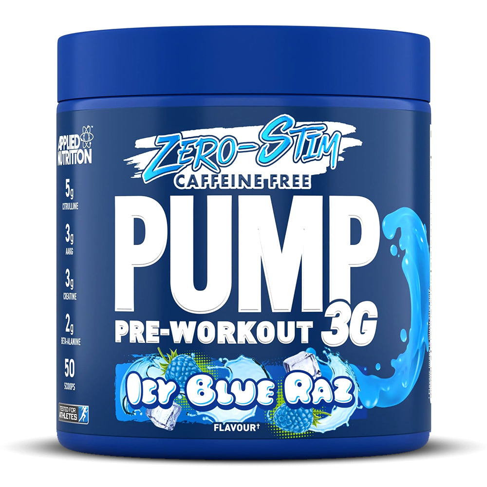 Applied Nutrition Pump 3G Zero Stimulant, Icy Blue Raz, 25 Servings - Applied Nutrition