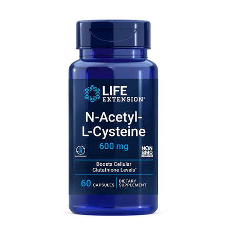 Life Extension N-Acetyl-L-Cysteine, 600 mg, 60 Capsules - Life Extension