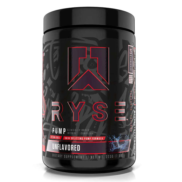 RYSE Blackout Stim Free Pump Powder, Unflavored, 25 Servings - RYSE