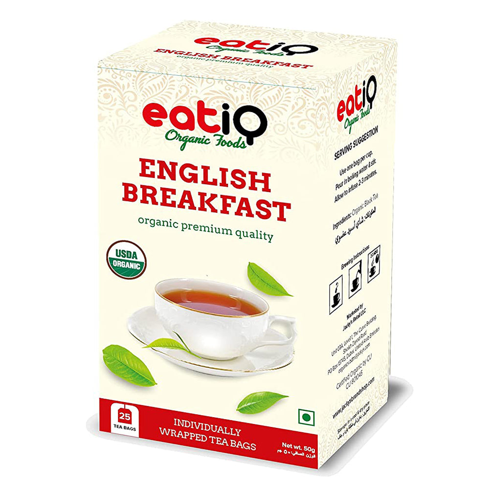 Organic English Breakfast Tea, 25 Bags - Eatiq Foods - Eatiq Organic Food