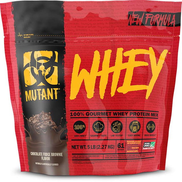 100% Mutant Whey, Chocolate Fudge Brownie, 5 LB - Mutant