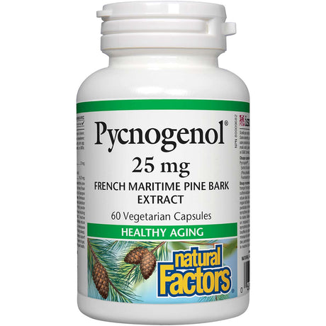 Natural Factors Pycnogenol, 25 mg, 60 Capsules - Natural Factors