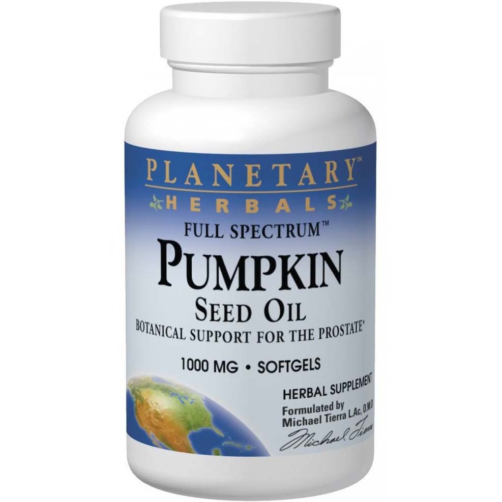 Planetary Herbals Pumpkin Seed Oil, 1000 mg, Softgels (45) - Planetary Herbals