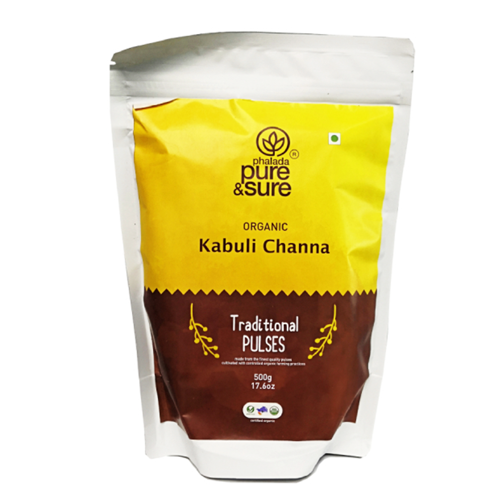 Pure & Sure Organic Kabuli Chana, 500 Gm - Pure & Sure