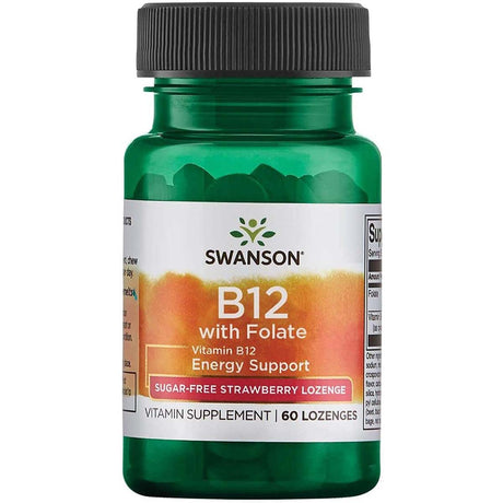 Strawberry Vitamin B12 with Folate, 60 Lozenges - Swanson - Swanson