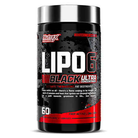 Nutrex Lipo 6 Black Ultra Concentrate Fat Destroyer, 60 Capsules - Nutrex Research