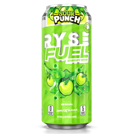 RYSE Fuel Energy Drink, Green Apple Sour Punch, 1 Can - RYSE