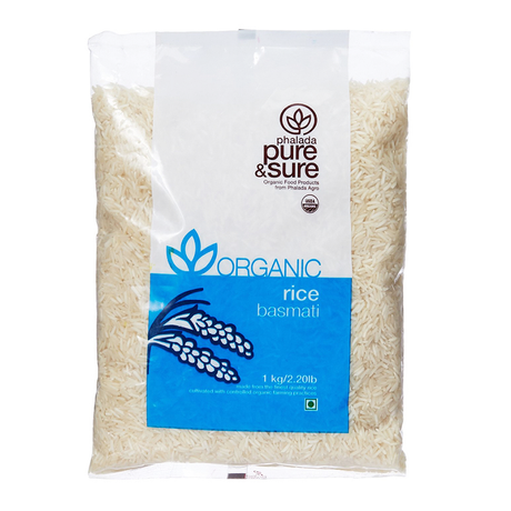 Organic Pure & Sure Basmati Rice, 1 kg - Pure & Sure