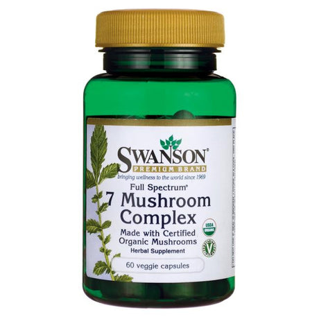 Full Spectrum 7 Mushroom Complex, 60 Veggie Capsules - Swanson - Swanson