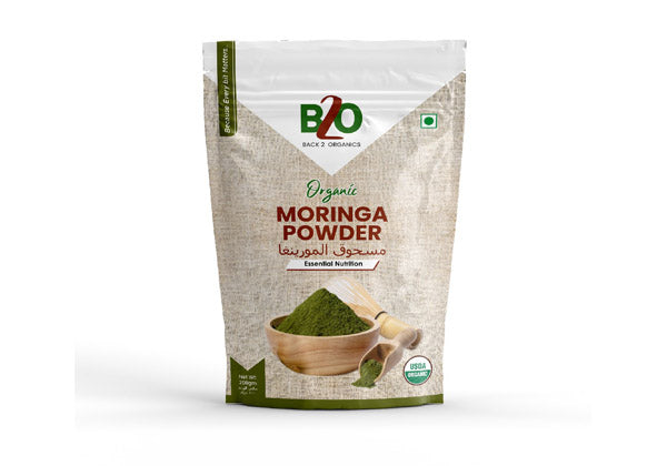 Organic Moringa Powder, B2O, 200 Gm - B2O