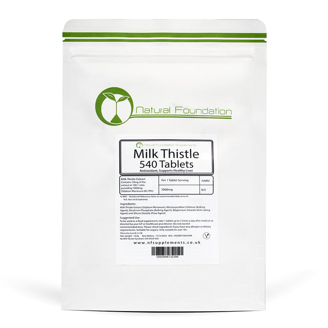 Natural Milk Thistle Foundation, 540 Tablets, 7000 mg - Natural Foundation