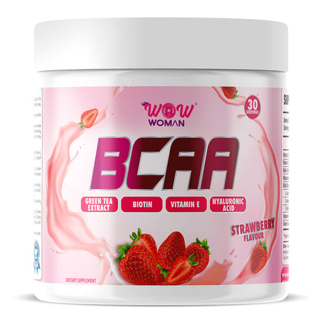 Wow Woman BCAA, Strawberry, 30 - Wow Woman