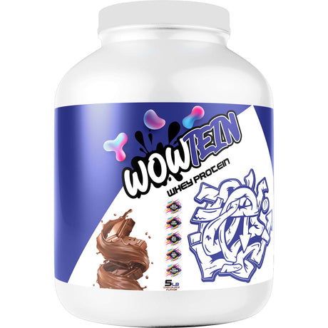 Wowtein 100% Whey Protein, Chocolate, 5 LB - Wowtein